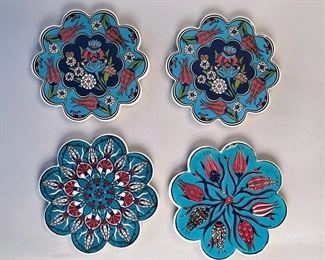 Set Of Four Ceramic Trivets
