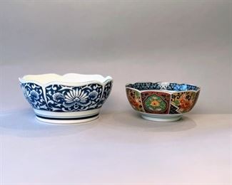 Two Small Bowls With Scalloped Edges