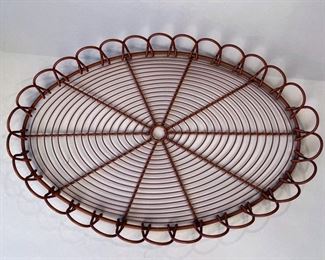 Red/ Brown Metal Basket
