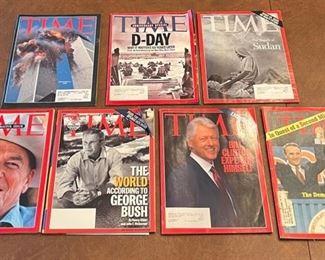 Group Of Seven Vintage Time Magazines
