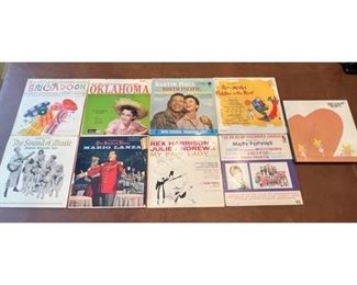 Group Of 9 Musical And Movie Soundtrack Vinyl Record Albums