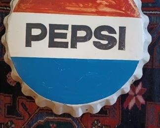 Pepsi Bottle Cap Sign