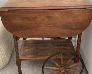 06 Antique Wooden Tea Cart