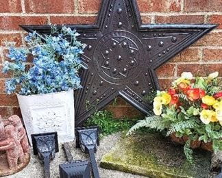 Garden Decor Include Solar Lights, Garden Stone, Metal Star, Terra Cotta Candle Holder And More