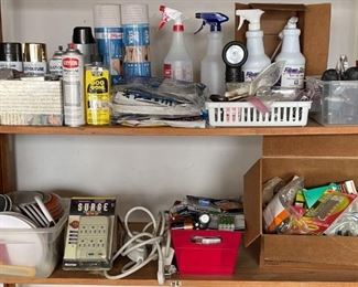 Household Hardware Mystery Lot Batteries, Spray Paint, Furniture Sliders And More