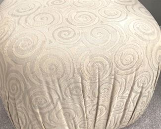 Ivory Swirl Ottoman