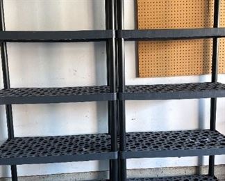 Plano Molding Co Plastic Shelving Units Attachable Legs Removable For Easy Transport