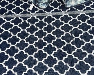 Two 48x72 Outdoor Rugs With Rug Pad And Seat Cushions