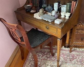 desk and books secretary