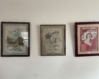 art nouveau framed prints Sheet music cover prints