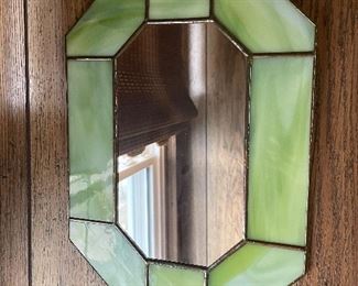 small stained glass mirror