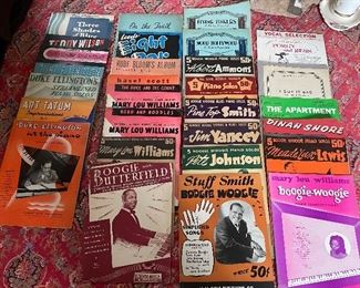 Sample of some of the sheet music boogie woogie & more black Americana genre & more