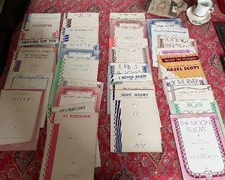 Sample of some of the sheet music. Some are from early 1900’s