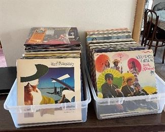Rock and roll vinyl records, some classical. Well cared for.