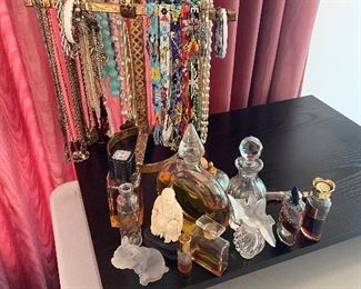 Vintage perfume bottles, Buddha state ( bone) vintage jewelry, Native American, and more.