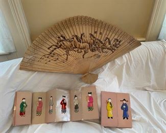 Asian sandalwood fan; Chinese box of the immortals