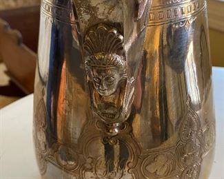 Antique silver plate coffee urn by R. Gleason & Sons - American Silver Manufacturers; circa 1850s 