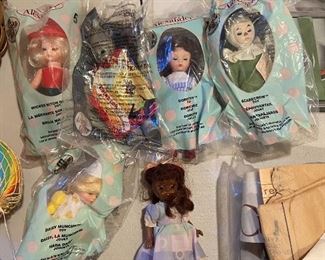 McDonald's toys - Wizard of Oz and Madam Alexander dolls in packages 