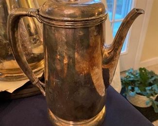 Antique silver plated hotel coffee urn by International Silver Company 