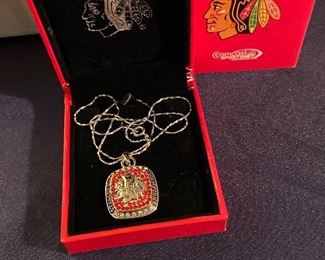 Blackhawks sterling pendant necklace