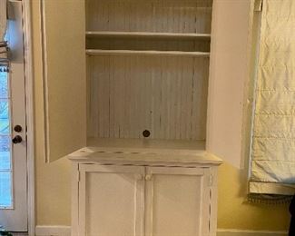 BUY IT NOW! $500 Cute Farmhouse Cupboard (2 separate pieces).Overall size: 42.75"w x 21"d x 82"h