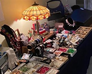 Three generations of jewelry! Costume brands include: Trifari, Chicos, Coldwater Creek and others. There is also artisan hand-crafted jewelry, sterling, and unique vintage and antique jewelry! 