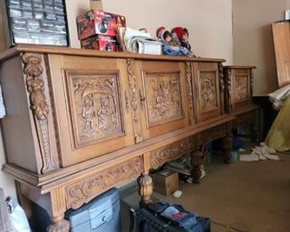 Antique carved Cabinet $400