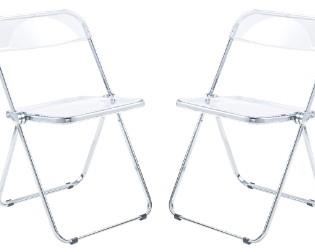 4 Lucite Plia Chairs, Giancarlo Piretti/ Castelli 