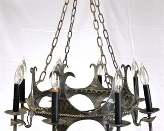 Wrought iron chandelier 