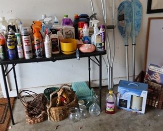 Cleaning Supplies - Baskets - Boat - Paddles
