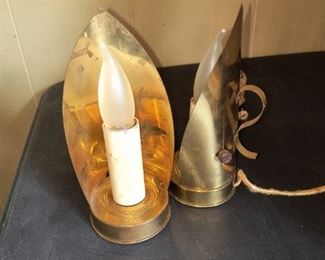 Brass wall hanging lamps