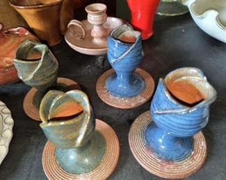 Unusual pottery holders