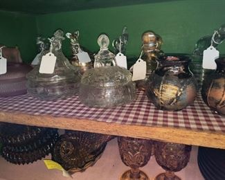 Assorted powder dishes