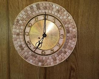 MCM tile wall clock