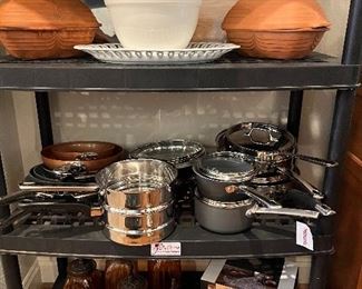 pots pans clay roasting dishes