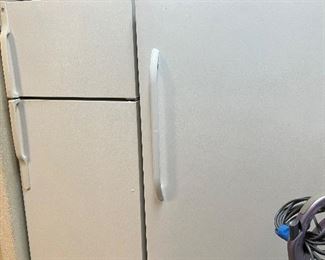 garage fridge and upright freezer