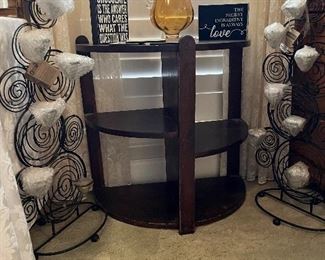 half-moon tiered table