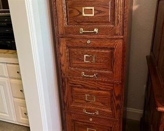 Oak filing cabinet