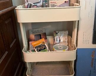 rolling cart shelf