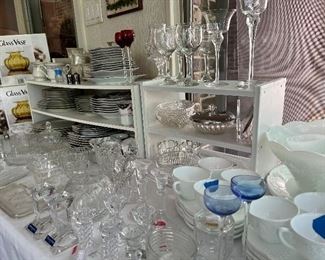 cut glass serving ware