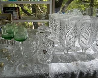 cut glass drinkware