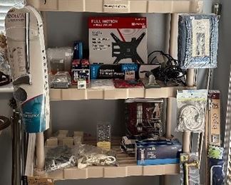 New Quoizel Lighting; New Lux Kono Smart Thermastat; New Delta 24" Adj Wall Bar System; New TV Mount; New Outlets, Covers, Switches; New Towel Bar; New Drapery Hold Backs; New Craftsman Stud Finder; Curtain Rods; Curtains