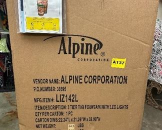 3 Tier Tiki Fountain with LED Lights LIZ142L- NEW!