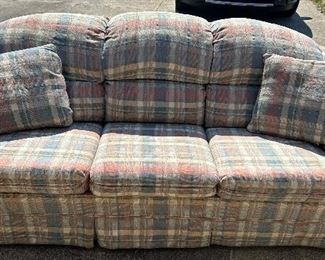 Broyhill Plaid Sofa/ Couch