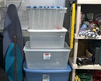 Ironing Boards; Empty Storage Totes
