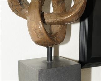 Trifoil Bronze resin table sculpture-Phillips Collection