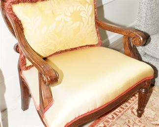 2nd silk covered accent chair-in beautiful condition by the way!