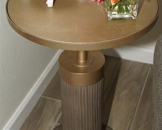 Golden columnar martini table from LaMaison