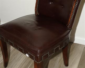 Leather desk chair-AS IS