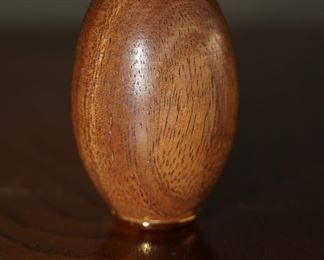 Wood and brass kaleidoscope egg